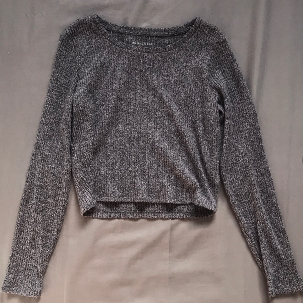 grey ribbed top